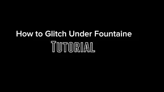GLITCH UNDER FOUNTAINE TUTORIAL#fountaine #glitch #genshinimpact