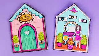 🌷DIY ОРИГАМИ🌷 РАСКЛАДНОЙ ДОМИК 3D с мебелью из бумаги 🌷 / Как сделать бумажный дом  своими руками