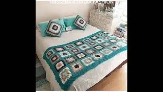 hand made crochet bed sheet design| new stylish winter bedsheet design