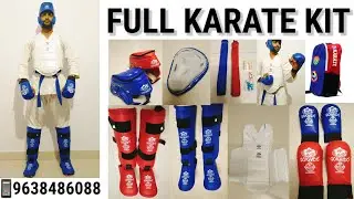 KARATE KIT ARAWAZA, GOKAIDO, HANNA, AND ADIDAS KIT GLOVES, HEAD, CHEST, SHIN GUARD AND MORE