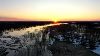 Над весенним половодьем.