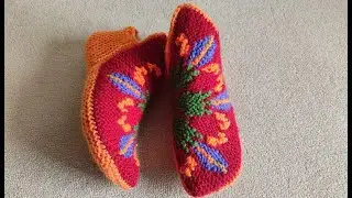 Яркие тапочки  с красивым узором