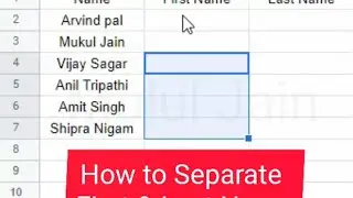 seperate first and last name in google sheet 