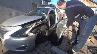 NISSAN Altima Разбираем водительскую дверь