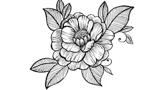 How to draw a flower easy || Flower drawing tutorial for beginners