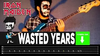 【IRON MAIDEN】[ Wasted Years ] cover by Cesar | LESSON | BASS TAB
