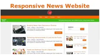 How to Create a Responsive News blog website using html and CSS.| Amin Coding.