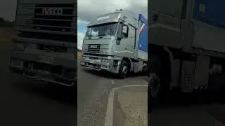 Il sound del bestione Iveco Eurostar 520 v8 in partenza #eurostar520 #eurostarv8sound