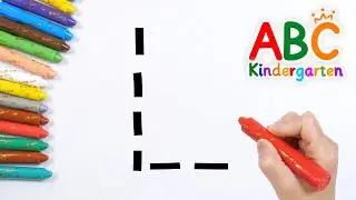 Learn the Alphabet L for Kids | Learn by Writing A to Z on Colored Paper - ABC Kindergarten