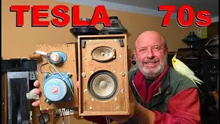 70s Vintage TESLA MINI SPEAKERS ARS 811 - Tesla ARZ 368 BASS SPEAKER - Tesla ARV 088 TWEETER Sound
