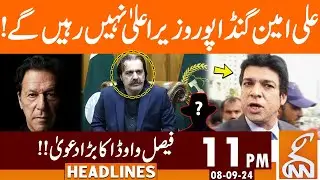 Ali Amin Gandapur will not Remain CM: Faisal Vawda | News Headlines | 11 PM | 8 SEP 2024 | GNN