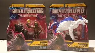 Playmates Toys Godzilla x Kong The New Empire Shimo with Frost Bite Blast and Suko with Titans Doug