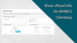 How To Add Cpanel Username And Password On Whmcs Clientarea | Show Nameserver And Ip Address