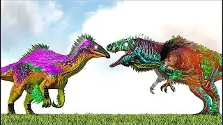 ALPHA DEINOCHEIRUS BOSS WILD ARK VS ALPHA ACROCANTHOSAURUS BOSS MaM (ARK SURVIVAL EVOLVED BATTLE)