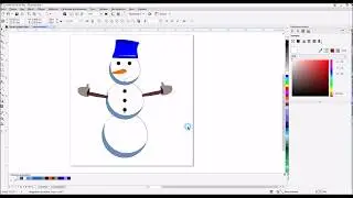 Урок для начинающих //Рисуем снеговичка//CorelDraw X8