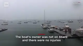 Video Extra: The shocking moment lightning struck a boat