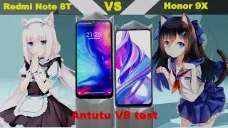 Xiaomi Redmi note 8t vs Huawei honor 9x Antutu v8 benchmark test.