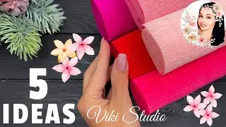5 IDEAS 🌸 Crepe Paper Decoration Ideas Crepe Paper Flowers