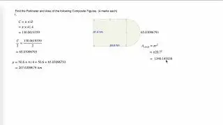 Question 1 From The Perimeter and Area of Composite Figures Quiz