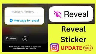 Message to Reveal Sticker on Instagram | Reveal Instagram story update 2024