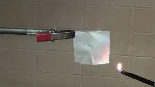 Combustion of single sheet of nitrocellulose (flashpaper) - virtual laboratory