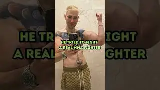 He fought a REAL MMA fighter with oil arms 