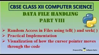 Random Access File in Python | tell( ) | seek ( ) | Data File Handling (Part 8) | CBSE Class 12 CS