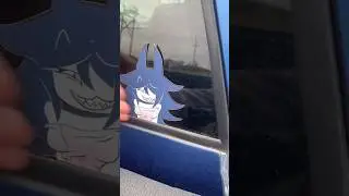 SUS Miss circle sticker in Car window