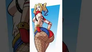 🍑 Harley Quinn  Ass and belly inflation Deviantart