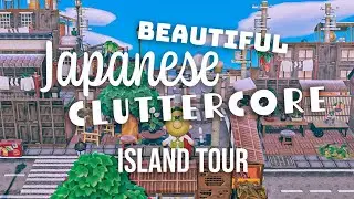 The MOST BEAUTIFUL Japanese Cluttercore ISLAND TOUR 🌱 (Greenbay) // Animal Crossing: New Horizons