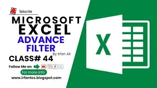 MS Excel- Advance Filter With Developer Tab | How to use Advance Filter in Excel | 