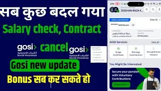 Gosi New Update contract cancel, Salary,bonus check | Gosi update| zrkvlog