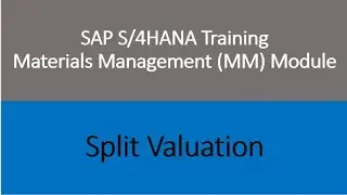 Video 47 - SAP S/4 HANA Materials Management (MM) training - Split Valuation.