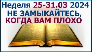 Неделя 25 - 31 марта 2024 г.: о том как пережить трудные времена. Свидетели Иеговы