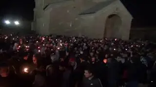 Пасхальная служба в Храме Светицховели.  Мцхета – древняя столица Грузии
