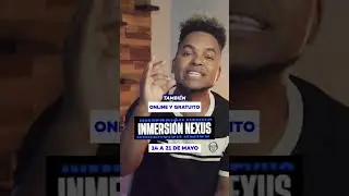 INMERSIÓN NEXUS es un evento online y gratis. Más información link en bío. Del 14 al 21 de mayo.