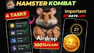 Complete 4 Tasks to Claim 100% Airdrop in Hamster Kombat!