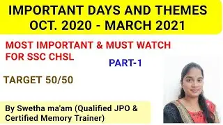 Important days and themes 2021/Important Days Trick/2021 Days and Themes/static gk/ssc chsl gk 2021