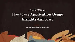 Sales | How to use Application Usage Insights dashboard