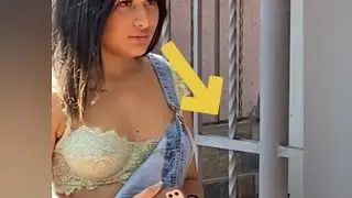 Teenage girl's reaction to seeing a long, erect penis