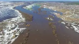 Воронеж. Шилово-Гремячье.  Разлив реки Дон |  Aerial