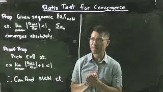 Ratio test for convergence