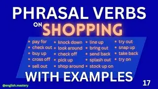 PHRASAL VERBS on SHOPPING | ENGLISH PHRASAL VERBS | ENGLISH CONVERSATION | SPOKEN ENGLISH