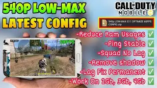 540p Low-Max Anti Lag Fix For Call Of Duty Mobile | Cod Mobile | Fix Fps Drops & Loot Box