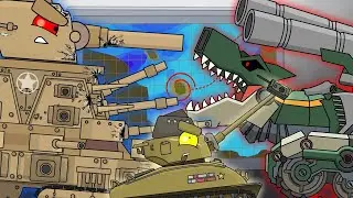 Monster Trap: Tankozilla vs Patriot KV-44 - Cartoons about tanks