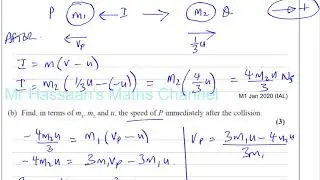 WME0101 Mechanics M1 Jan 2020 IAL Q1 Momentum & Impulse