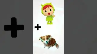 Pocoyo + Nina + Pato vs donkey + dog + zebra = Animation 1+1 