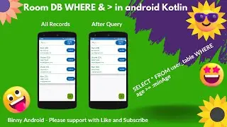 Room DB WHERE Clause and greater than Query in android kotlin