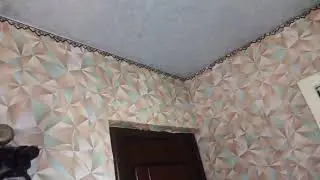 Оклейка потолка и стен обоями в кухне и коридоре по улице Раздольная Пролетарский район Донецка.