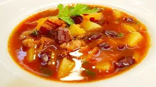 ФАСОЛЕВЫЙ СУП С КОПЧЕНОСТЯМИ как на Природе! Рецепт супа с беконом / подчеревком /